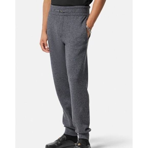 Versace Men’s Medusa Wool/Cashmere Sweatpants L (50 Euro) 1013622 IT NWT $1525 - Picture 1 of 16